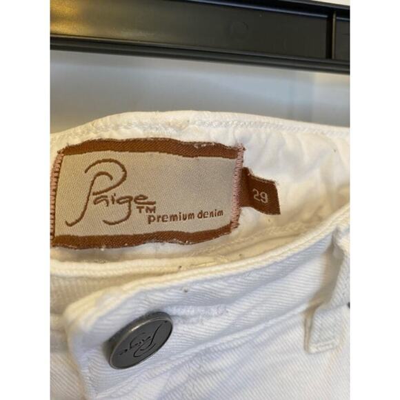 Paige Womens Size 29 (32 in Waist) White 'Laurel Canyon' Low Rise Bootcut Jeans - Picture 4 of 7